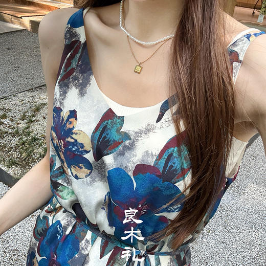 【预售7天】良木礼真丝吊带裙（腰带）（2323） 商品图3