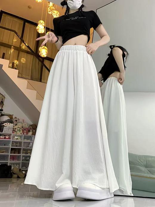 ｛休闲裤2025｝6515棉麻风宽松显瘦半身裙裤大宽腿阔腿裤-喜出 商品图4