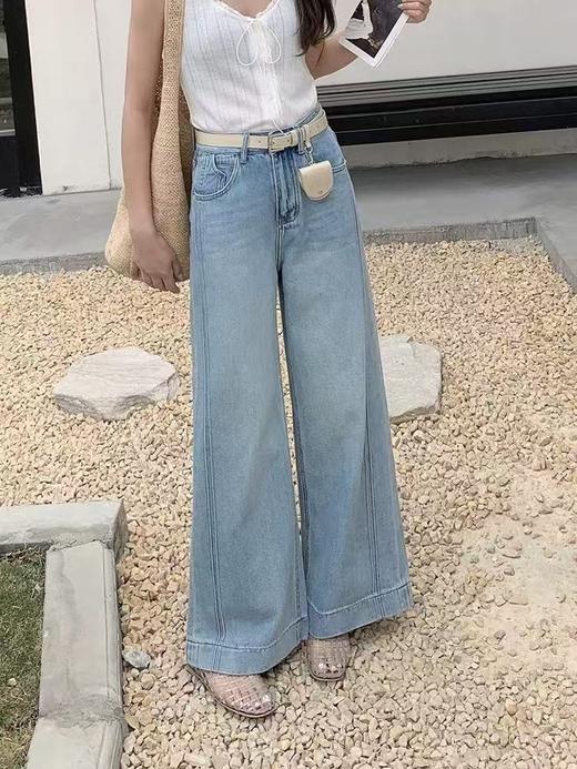 ｛牛仔裤2025｝（送腰带）100%棉品质春秋款58081立体纹牛仔裤-喜出 商品图0