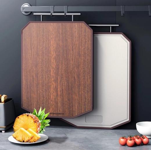 康巴赫双面菜板生熟分切进口乌檀整木与高分子材质制作清洗方便保养省心耐用轻巧不占地基地直邮 商品图0