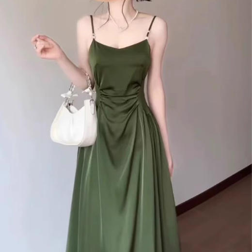 裁缝学苑AS520法式吊带缎面褶皱收腰连衣裙纸样裙子样板版型图纸 商品图2