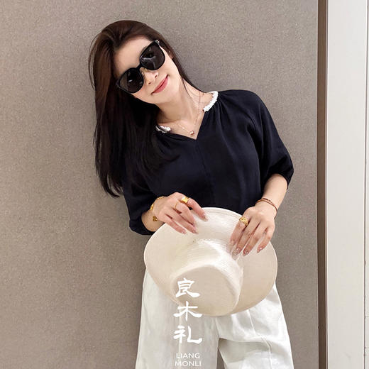 【预售7天】良木礼苎麻圆领小衫（5050） 商品图0