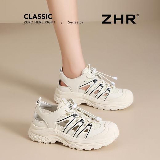 ZHR则则透气镂空户外登山鞋女夏季厚底运动凉鞋丑萌防滑溯溪鞋女 商品图5