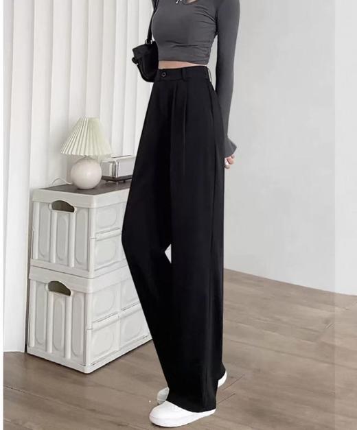 ｛休闲裤｝（剪标）一粒扣西装直筒裤-喜出 商品图1