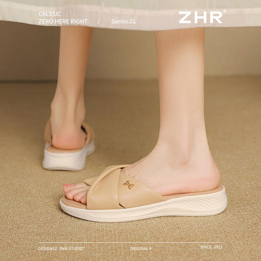 ZHR则则厚底拖鞋女2025新款夏外穿凉拖软底休闲凉拖鞋一脚蹬女鞋 商品图9