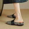 【预售5天】复古国风印花包头半拖鞋女夏外穿新款法式平底穆勒凉拖鞋KYD&9111 商品缩略图4