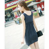 冰丝棉背心连衣裙睡裙裙子 均码 颜色:宝蓝圆点 商品缩略图0