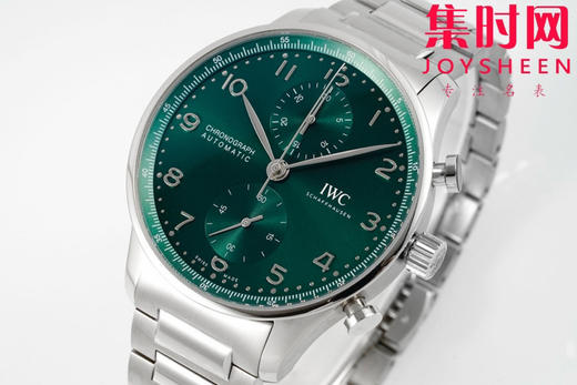 扛鼎新作一IWC万国表 AZ葡萄牙系列计时腕表 透底葡计钢带款 男士腕表 绿海王 商品图2
