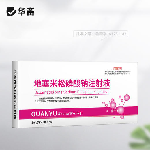 华畜兽药地塞米松磷酸钠注射用液兽用猪牛羊药消炎退热烧地米针剂 商品图1