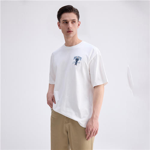 佐丹奴男装25年新款蔚蓝经典系列纯棉T恤衫01095209 商品图8