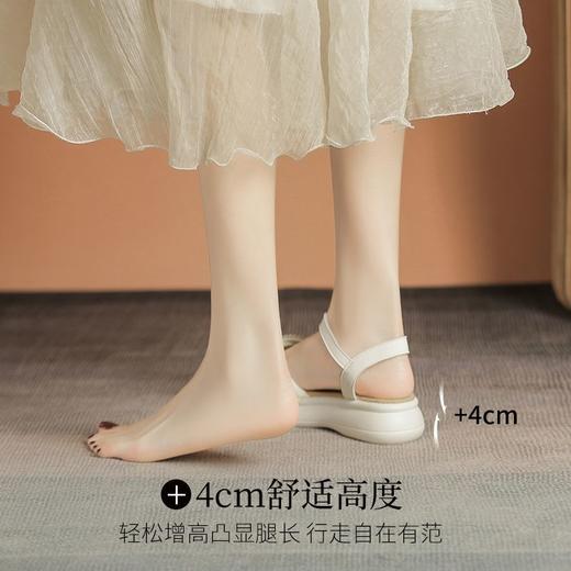 ZHR则则水钻条带厚底凉鞋女2025夏季新款轻便爆款ins女鞋优雅宽脚 商品图3