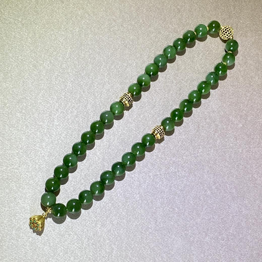 和田玉（碧玉）10mm玉珠手绕/36颗 商品图1