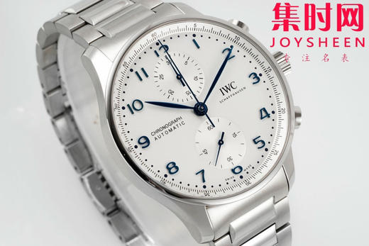 扛鼎新作一IWC万国表 AZ葡萄牙系列计时腕表 透底葡计钢带款 男士腕表 白盘蓝针 商品图1