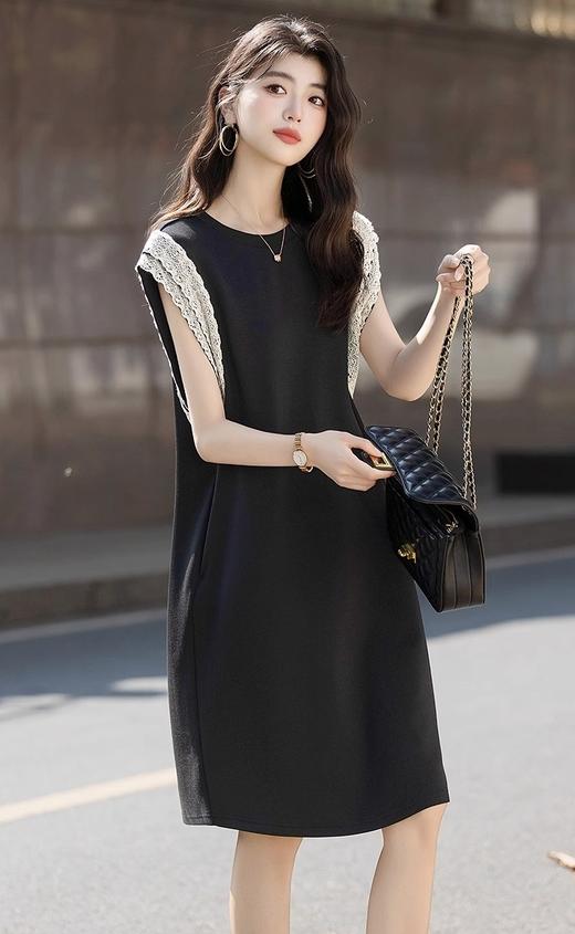 花边袖凉感桑蚕丝女士背心连衣裙 商品图2