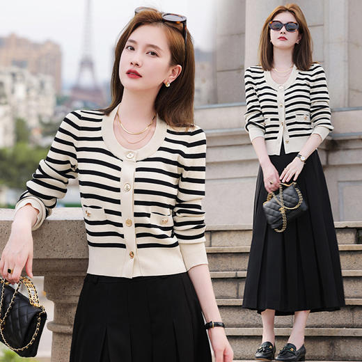 FEIMI春季小香风针织开衫H2436 商品图2