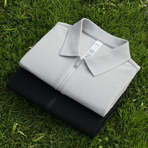 夏季新款时尚百搭潮流男女同款短袖翻领纯色休闲上衣   HLS-GS82029# 商品图2