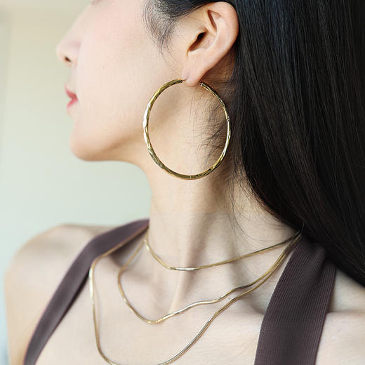 Garden of Eden 伊甸园系列 | 树纹耳圈（金银2色） 商品图11