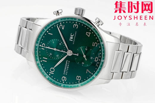 扛鼎新作一IWC万国表 AZ葡萄牙系列计时腕表 透底葡计钢带款 男士腕表 绿海王 商品图3