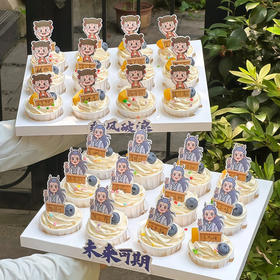 哪吒敖丙名牌杯子蛋糕