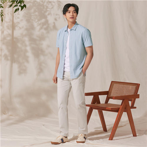 佐丹奴男装25年新款【冰冰系列】【竹原凉感】条纹短袖衬衫01045214 商品图1