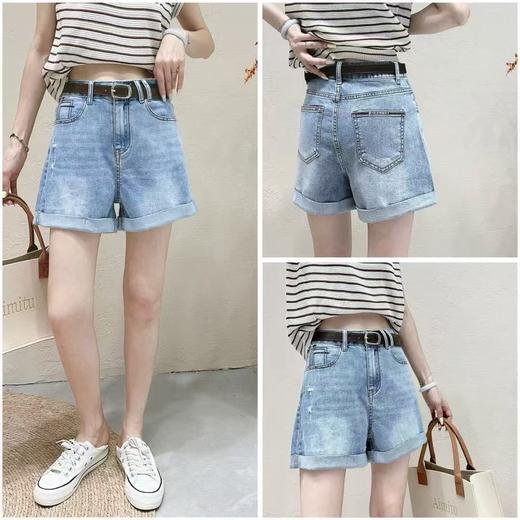 11.11直降到底！！（不支持退）送腰带885夏季卷边破洞牛仔短裤-喜出 商品图2