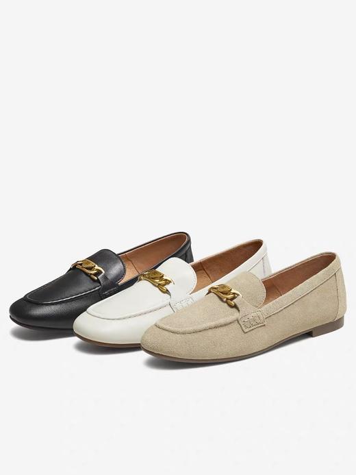 【云粉节】BF楼TATA他她女鞋丝绒拿铁2025年秋款时尚休闲鞋真皮乐福鞋子7QCC1CA5吊牌价899 商品图3