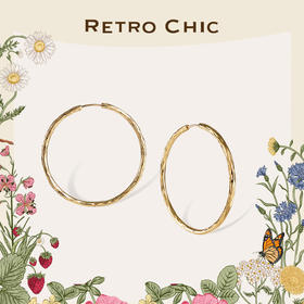 Garden of Eden 伊甸园系列 | 树纹耳圈（金银2色）