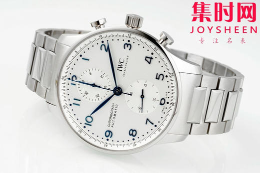 扛鼎新作一IWC万国表 AZ葡萄牙系列计时腕表 透底葡计钢带款 男士腕表 白盘蓝针 商品图4