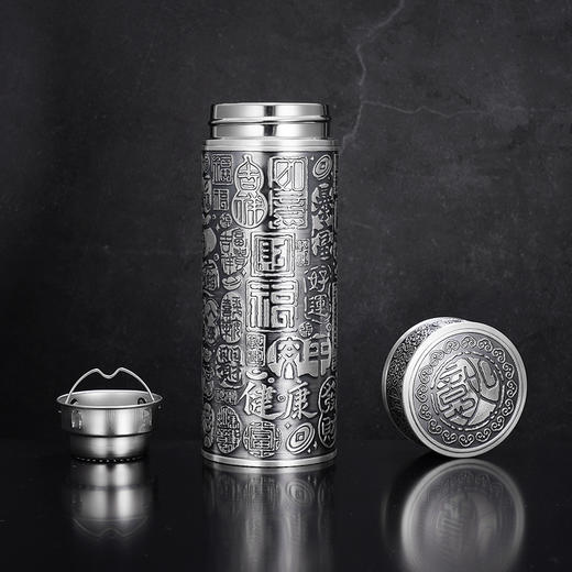 子佩集S999银【吉言招财】泡茶杯摆件【DLBJB0047-100】纯银内胆招财猫2506 商品图2