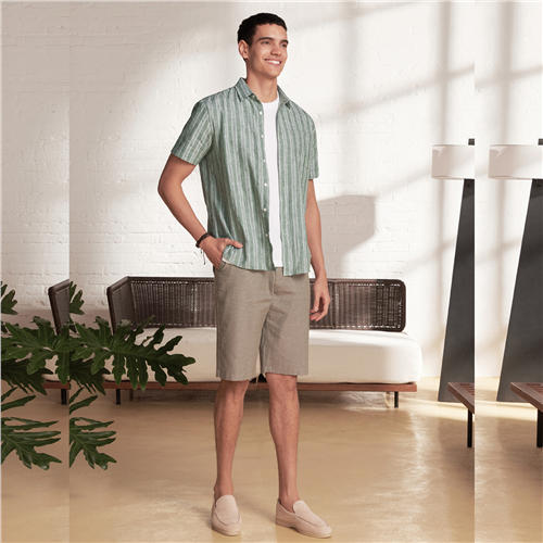 佐丹奴男装SS25【商场新款】休闲短袖衬衫01045242 商品图1