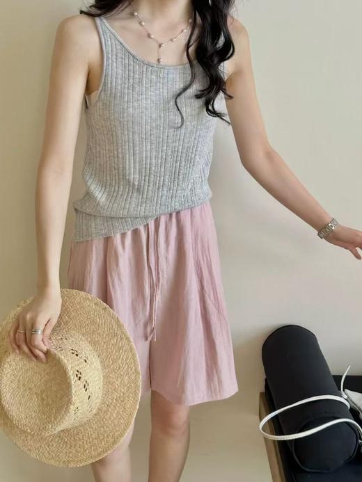 会呼吸的面料｛短裤2025｝C018天丝亚麻莱赛尔面料夏季透气短裤-喜出 商品图7