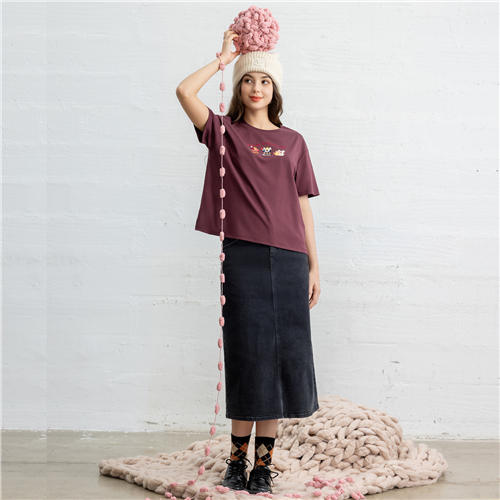 佐丹奴女装新款时尚休闲弹力牛仔半身裙 05464606 商品图1