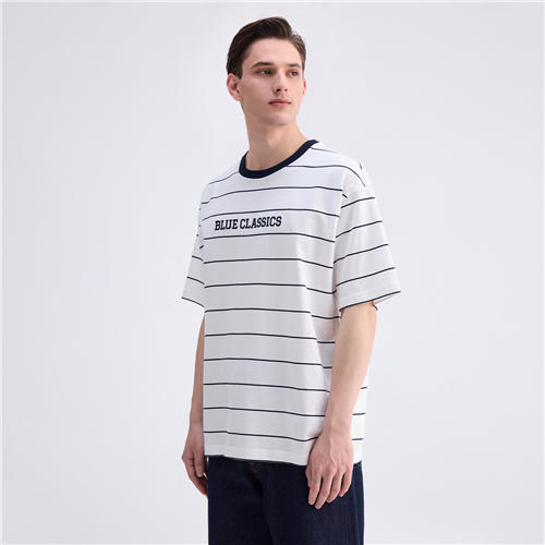 佐丹奴男装25年新款蔚蓝经典系列纯棉T恤衫01095209 商品图2