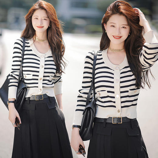 FEIMI春季小香风针织开衫H2436 商品图1