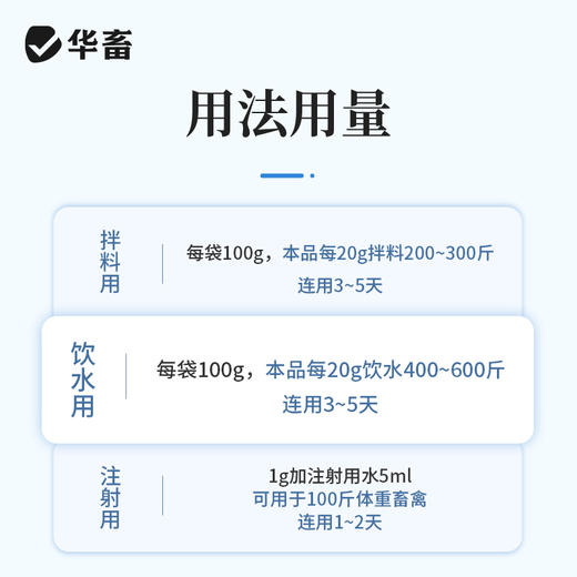 华畜 80%阿莫西林可溶性粉高含量水溶性好猪用 商品图4