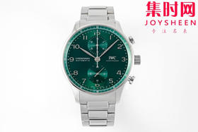 扛鼎新作一IWC万国表 AZ葡萄牙系列计时腕表 透底葡计钢带款 男士腕表 绿海王