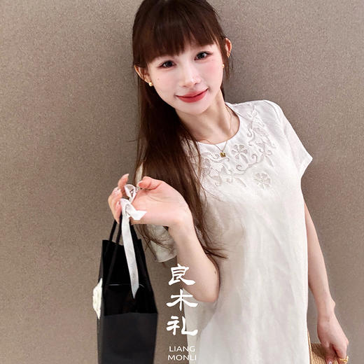 【预售7天】良木礼亚麻连衣裙（55332） 商品图0