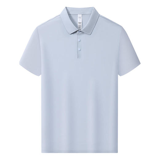 高奢极简无缝短袖韩领小方格吸湿透气冰感夏季翻领polo衫  HLS-WF83022# 商品图9