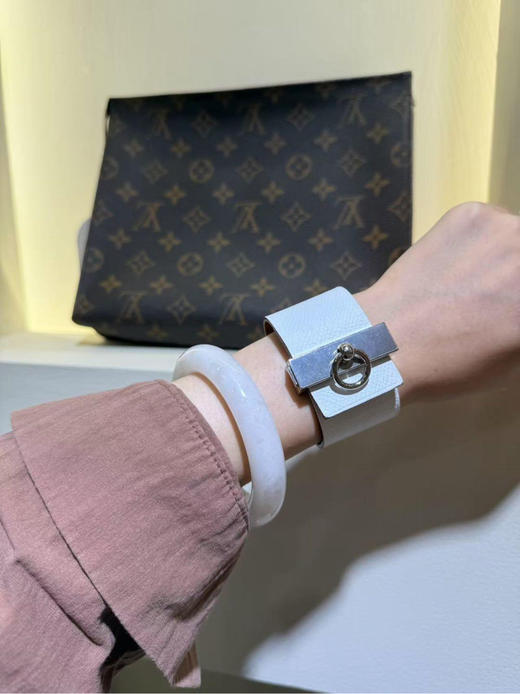 爱马仕 pm 白棕 银扣 E皮 圆环 手带 商品图3