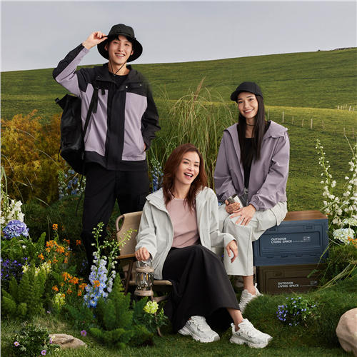 佐丹奴男装25年春日探索系列拼色分割弹力连帽梭织风衣外套 01075006 商品图3