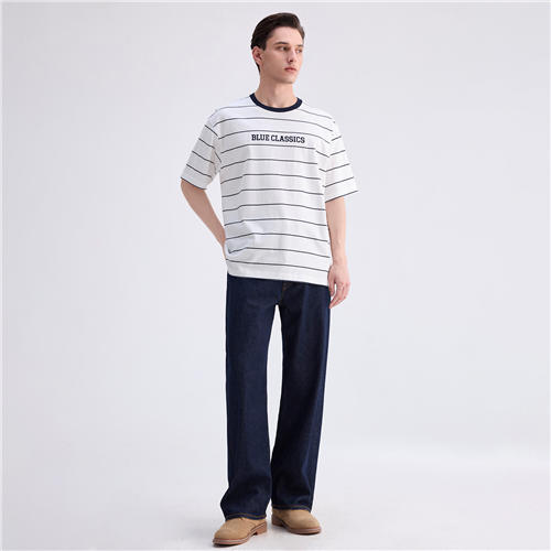 佐丹奴男装25年新款蔚蓝经典系列纯棉T恤衫01095209 商品图3