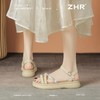 ZHR则则水钻条带厚底凉鞋女2025夏季新款轻便爆款ins女鞋优雅宽脚 商品缩略图8