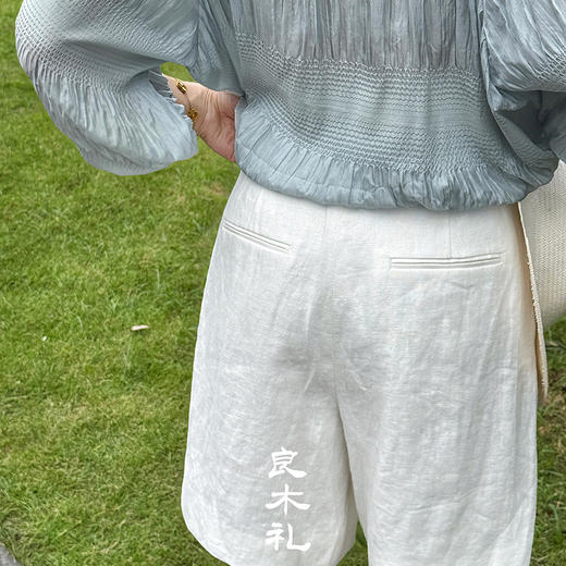 【预售7天】良木礼亚麻休闲短裤（34057） 商品图1