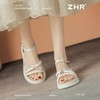 ZHR则则水钻条带厚底凉鞋女2025夏季新款轻便爆款ins女鞋优雅宽脚 商品缩略图5
