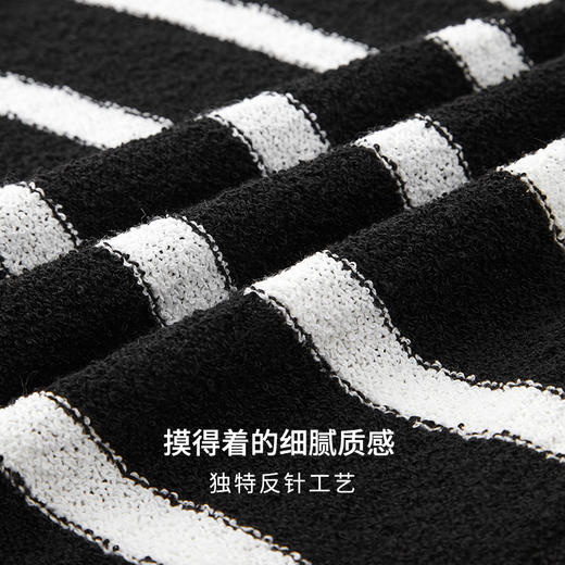 simplepiecesT恤女夏季新品圈圈纱条纹短袖针织衫T恤 商品图1