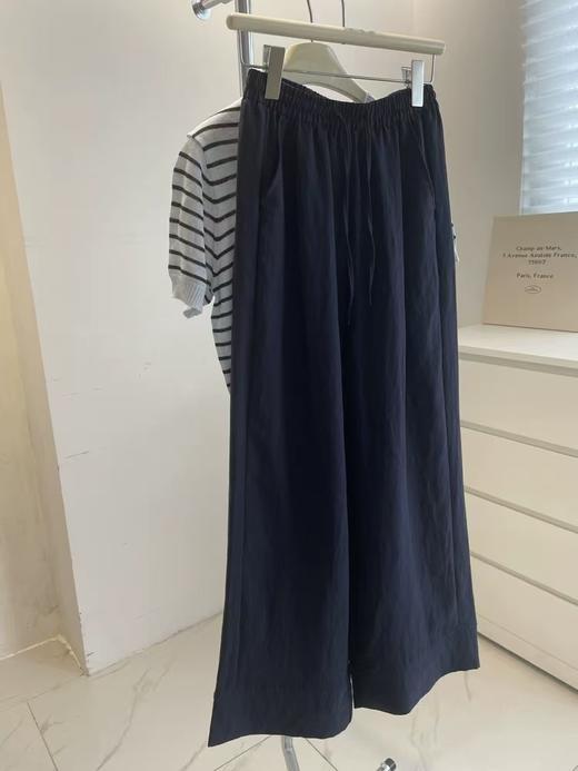 ｛休闲裤2025｝轻薄透气莱赛尔亚麻阔腿裤休闲C013长裤-喜出 商品图3