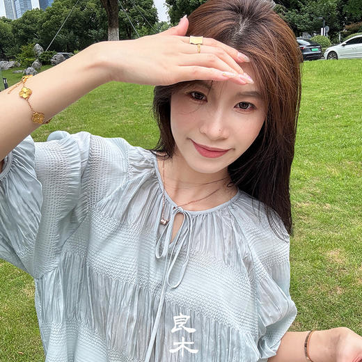 【预售7天】良木礼真丝系带上衣（6381） 商品图3