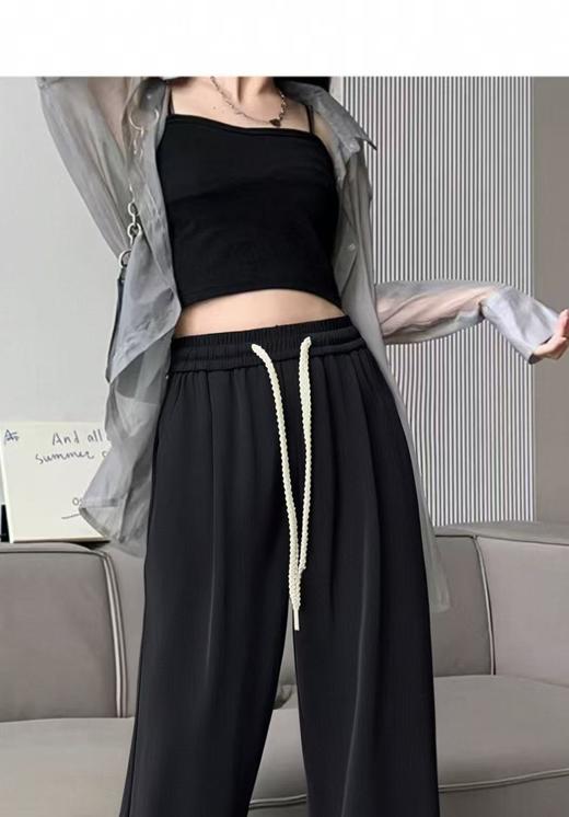 ｛休闲裤｝冰凉丝8525垂感不易皱九分直筒裤-喜出 商品图1