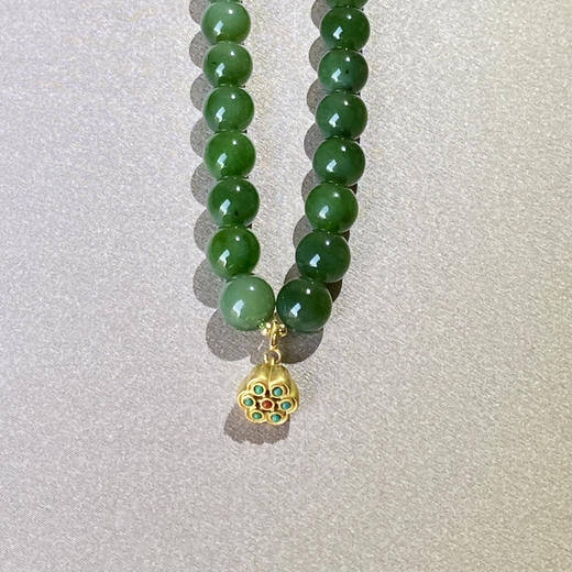 和田玉（碧玉）10mm玉珠手绕/36颗 商品图2