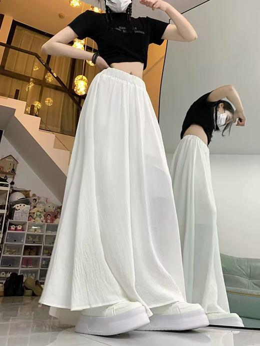 ｛休闲裤2025｝6515棉麻风宽松显瘦半身裙裤大宽腿阔腿裤-喜出 商品图6
